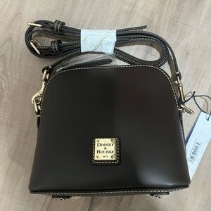 RARE NWT Dooney  and Burke  Zip Domed Crossbody Bag in Brown Tmoro
